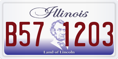 IL license plate B571203