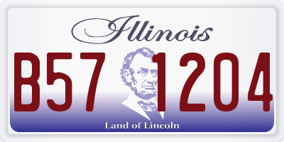 IL license plate B571204