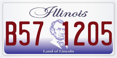 IL license plate B571205