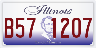 IL license plate B571207