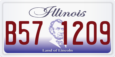 IL license plate B571209