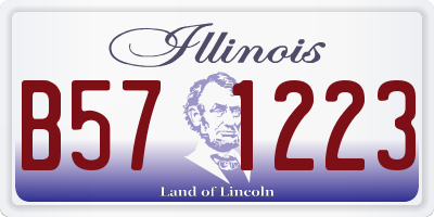 IL license plate B571223