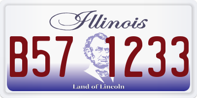 IL license plate B571233