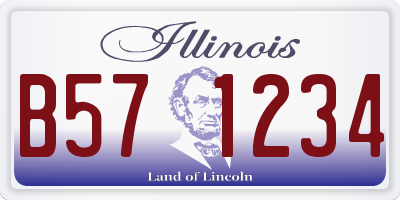 IL license plate B571234