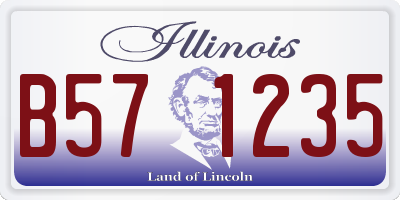 IL license plate B571235