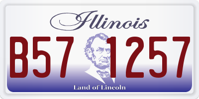 IL license plate B571257