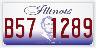 IL license plate B571289