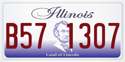 IL license plate B571307