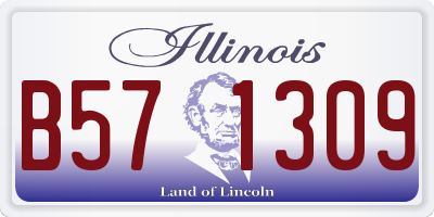 IL license plate B571309