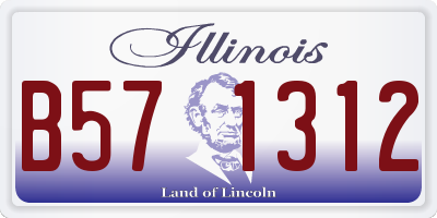 IL license plate B571312