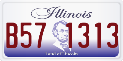 IL license plate B571313
