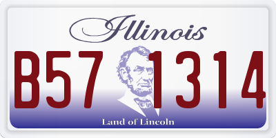 IL license plate B571314
