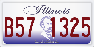 IL license plate B571325