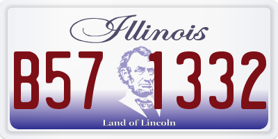 IL license plate B571332