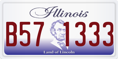 IL license plate B571333