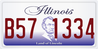 IL license plate B571334