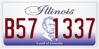IL license plate B571337