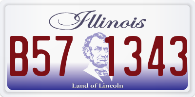 IL license plate B571343
