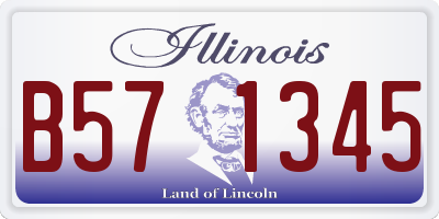 IL license plate B571345