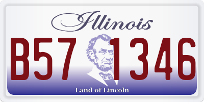 IL license plate B571346