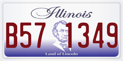 IL license plate B571349