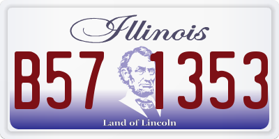 IL license plate B571353