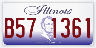 IL license plate B571361