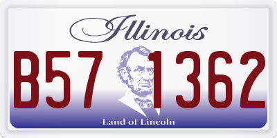 IL license plate B571362