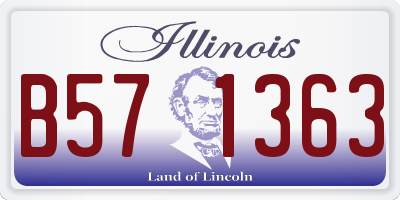 IL license plate B571363