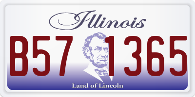 IL license plate B571365