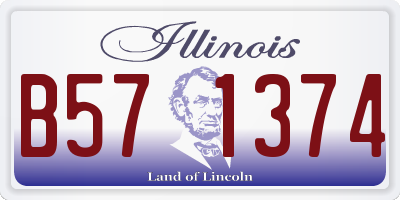 IL license plate B571374