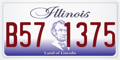 IL license plate B571375