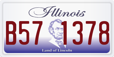 IL license plate B571378