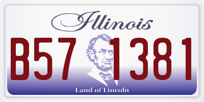 IL license plate B571381