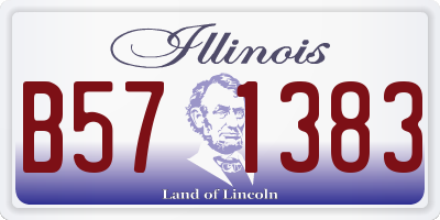 IL license plate B571383