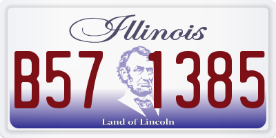IL license plate B571385