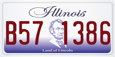 IL license plate B571386
