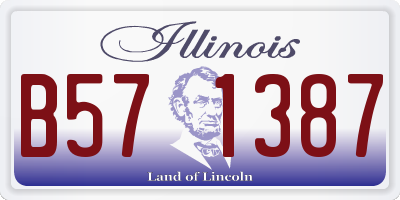 IL license plate B571387