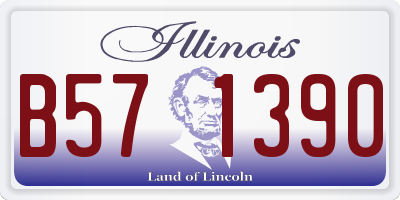 IL license plate B571390