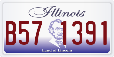 IL license plate B571391