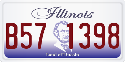 IL license plate B571398