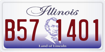 IL license plate B571401