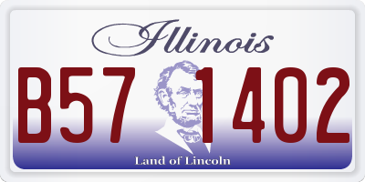 IL license plate B571402