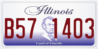 IL license plate B571403