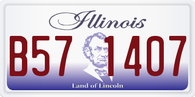 IL license plate B571407