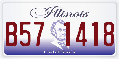IL license plate B571418
