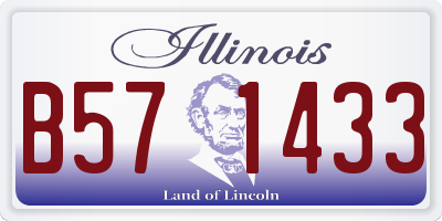 IL license plate B571433