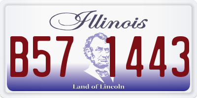 IL license plate B571443