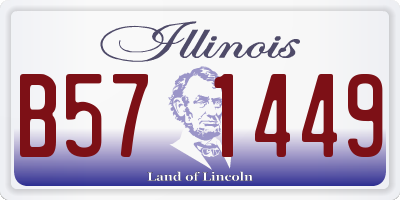 IL license plate B571449
