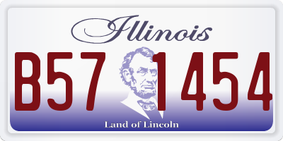 IL license plate B571454
